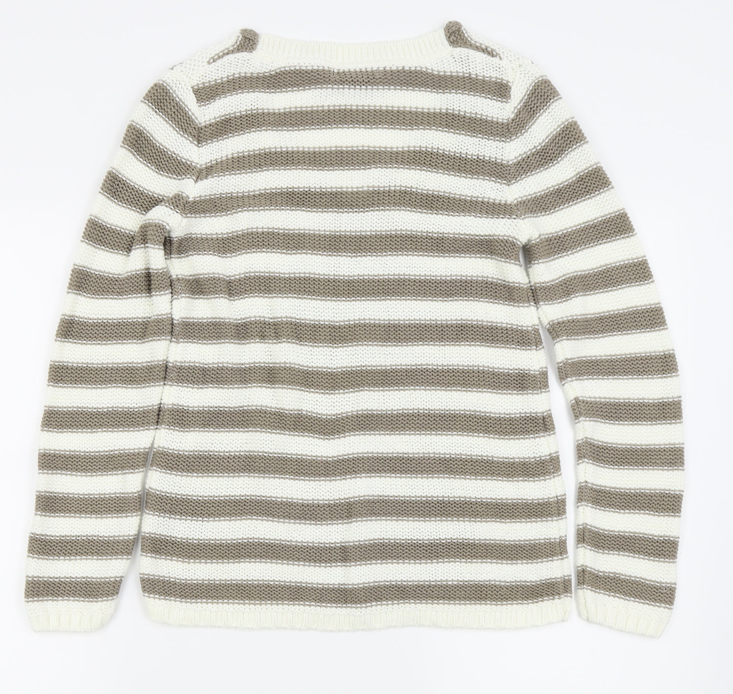 H&M Womens White Polka Dot  Pullover Jumper Size S