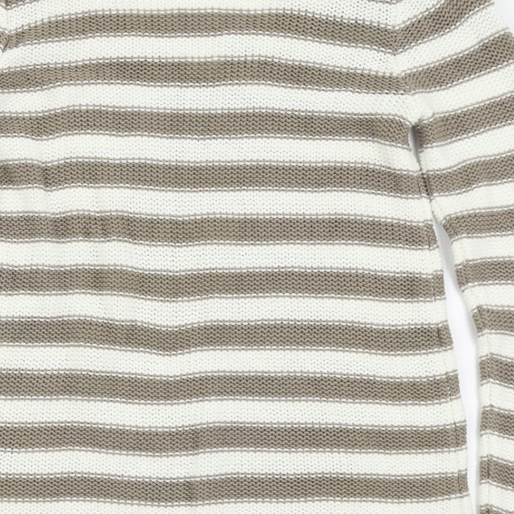 H&M Womens White Polka Dot  Pullover Jumper Size S