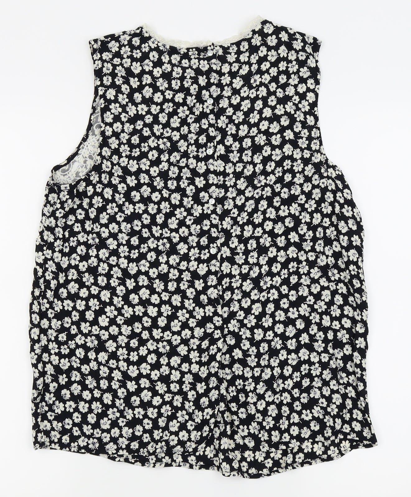 River Island Womens Black Floral  Camisole Tank Size 12