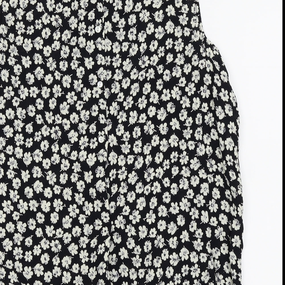 River Island Womens Black Floral  Camisole Tank Size 12