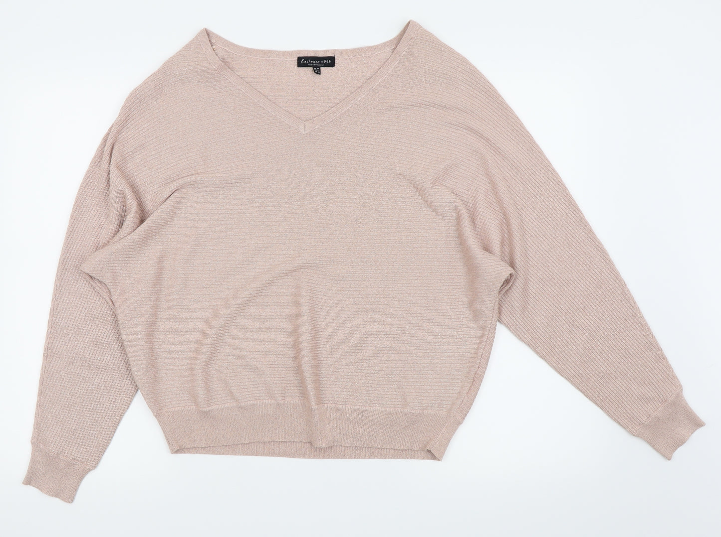 F&F Womens Pink   Pullover Jumper Size 10
