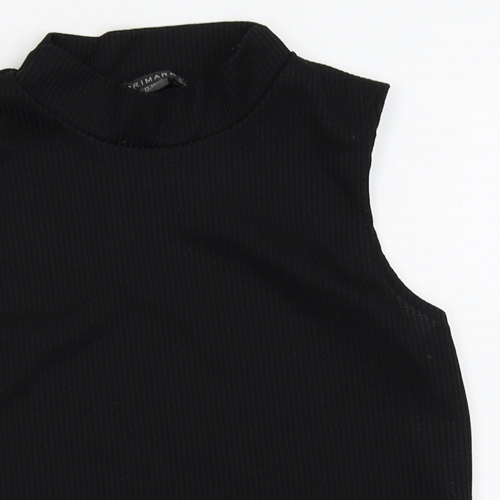 Primark Girls Black   Basic Tank Size 13-14 Years