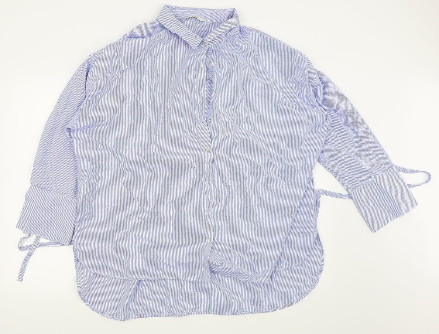 Asda George Womens Blue Striped  Basic Button-Up Size 22