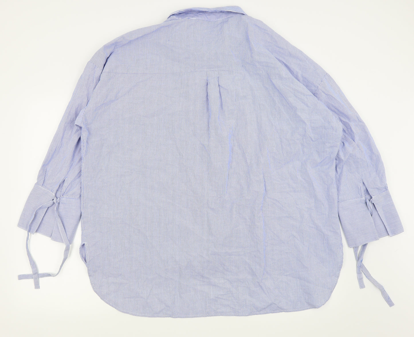 Asda George Womens Blue Striped  Basic Button-Up Size 22