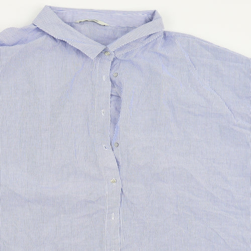 Asda George Womens Blue Striped  Basic Button-Up Size 22