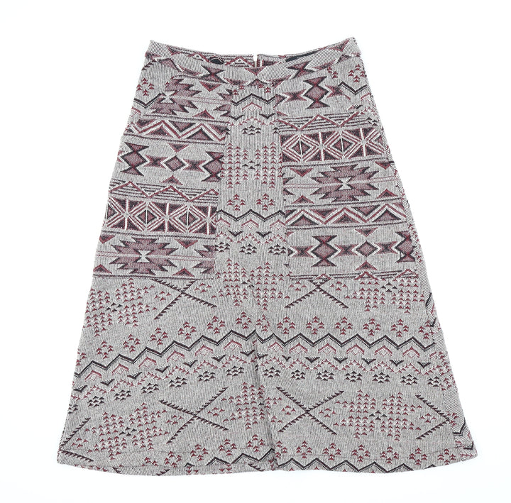 NEXT Womens Purple Geometric  Straight & Pencil Skirt Size 12