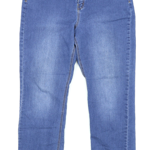 Asda George Womens Blue   Straight Jeans Size 16 L25.5 in