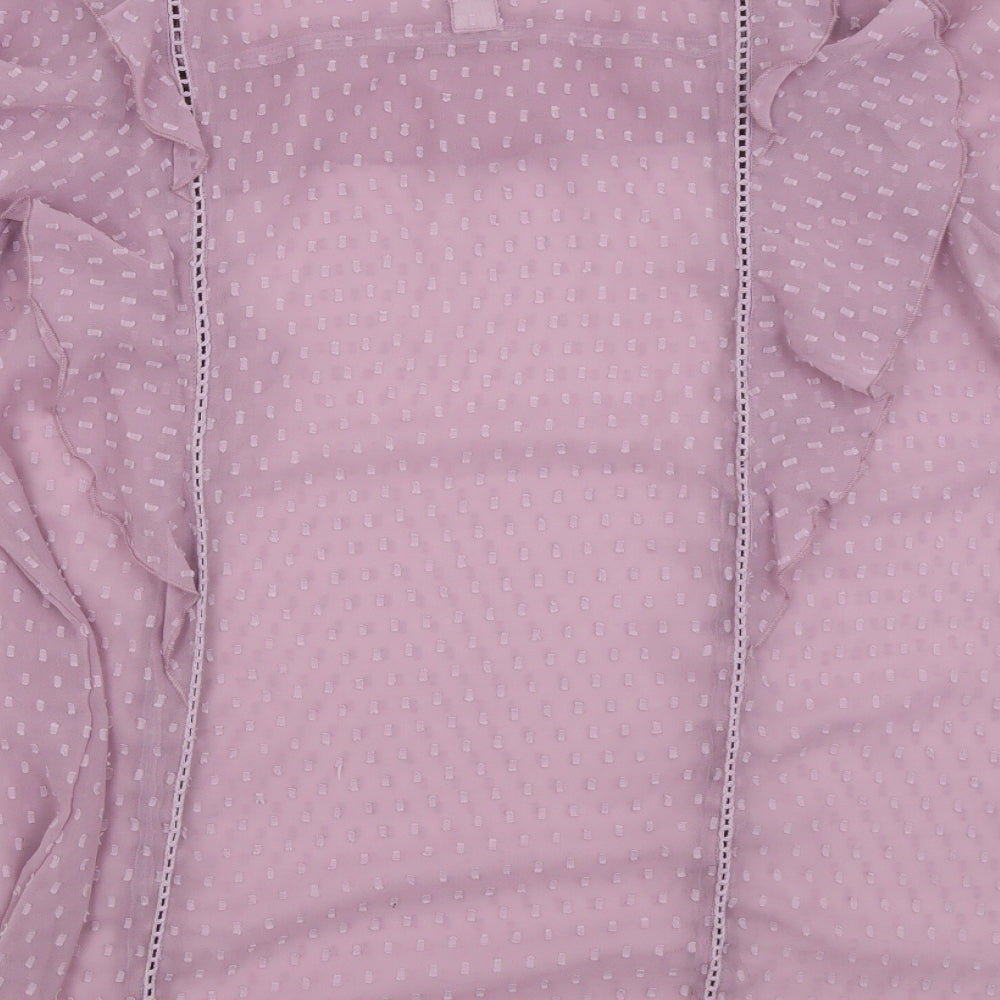 Missguided Womens Purple Houndstooth  Fit & Flare  Size 14