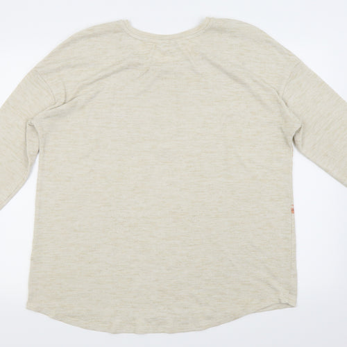 TU women Womens Beige Floral  Basic T-Shirt Size 18