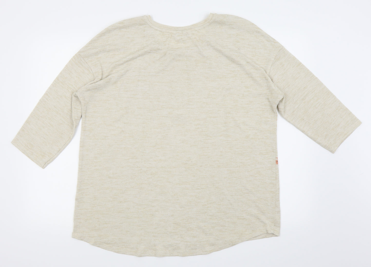 TU women Womens Beige Floral  Basic T-Shirt Size 18