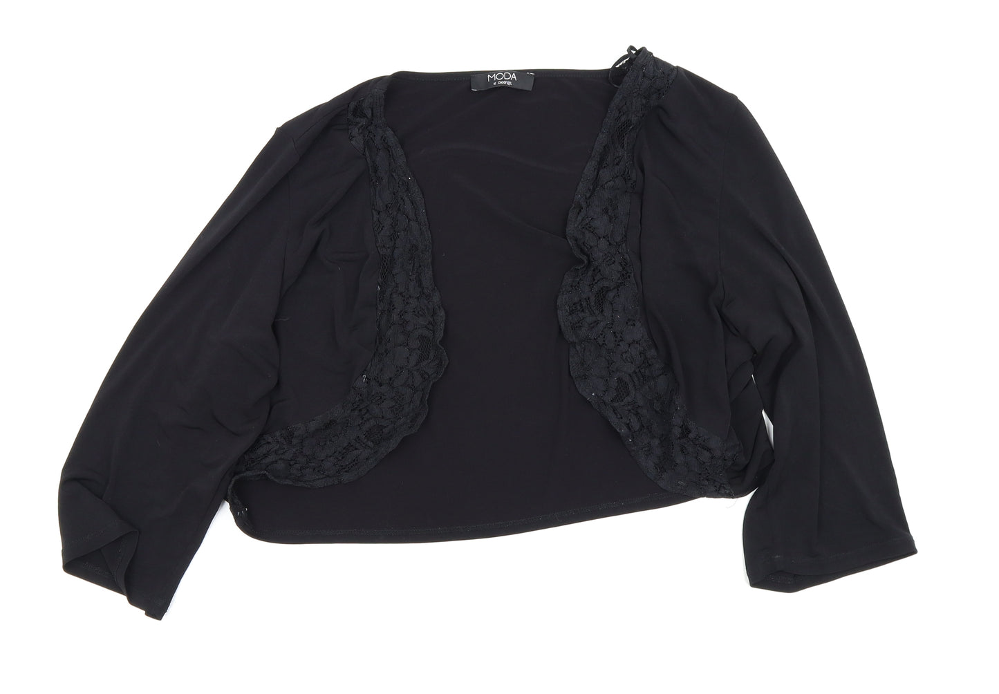 Asda George Womens Black   Cardigan Jumper Size 22  - crop cardigan