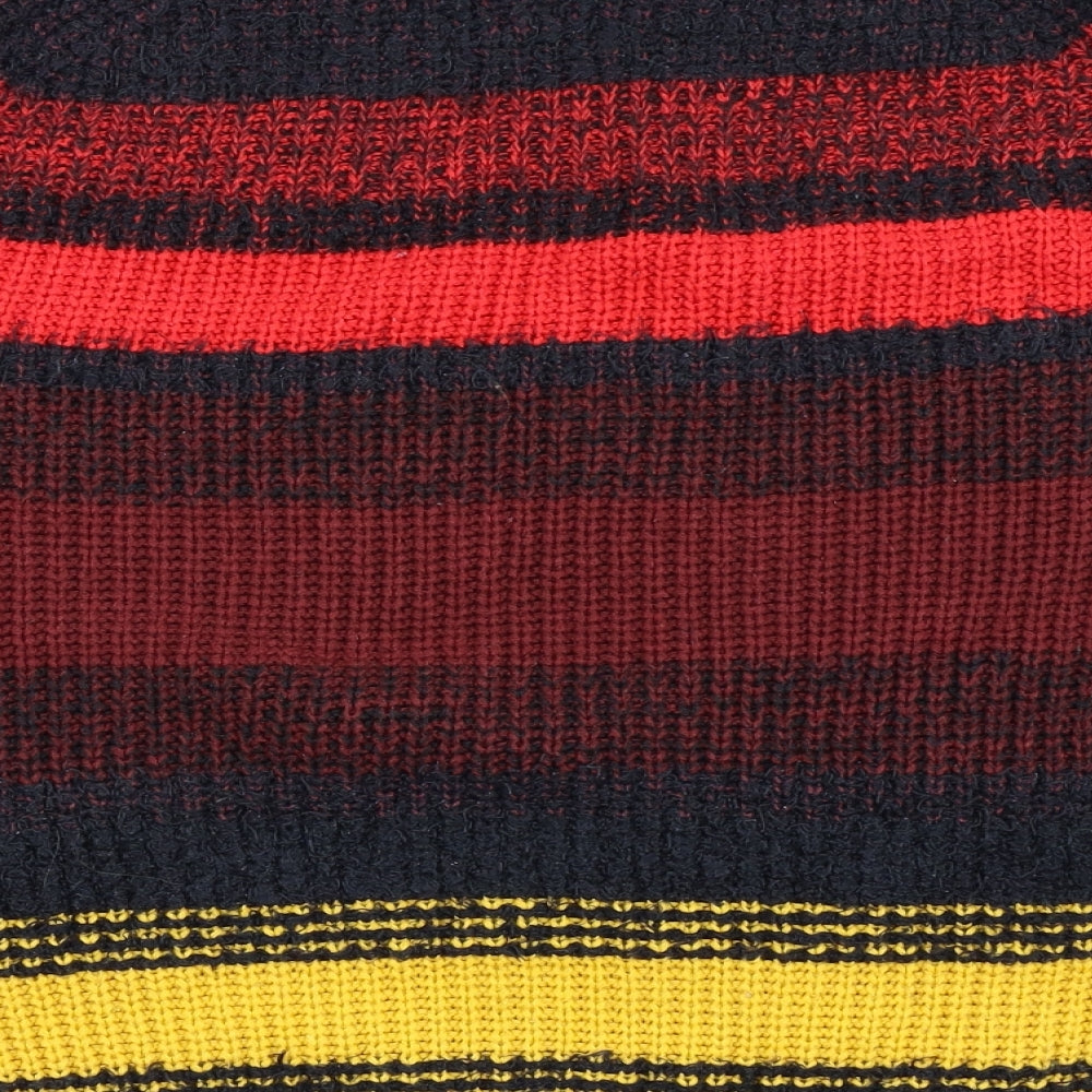 Papaya Womens Black Striped  Pullover Jumper Size L