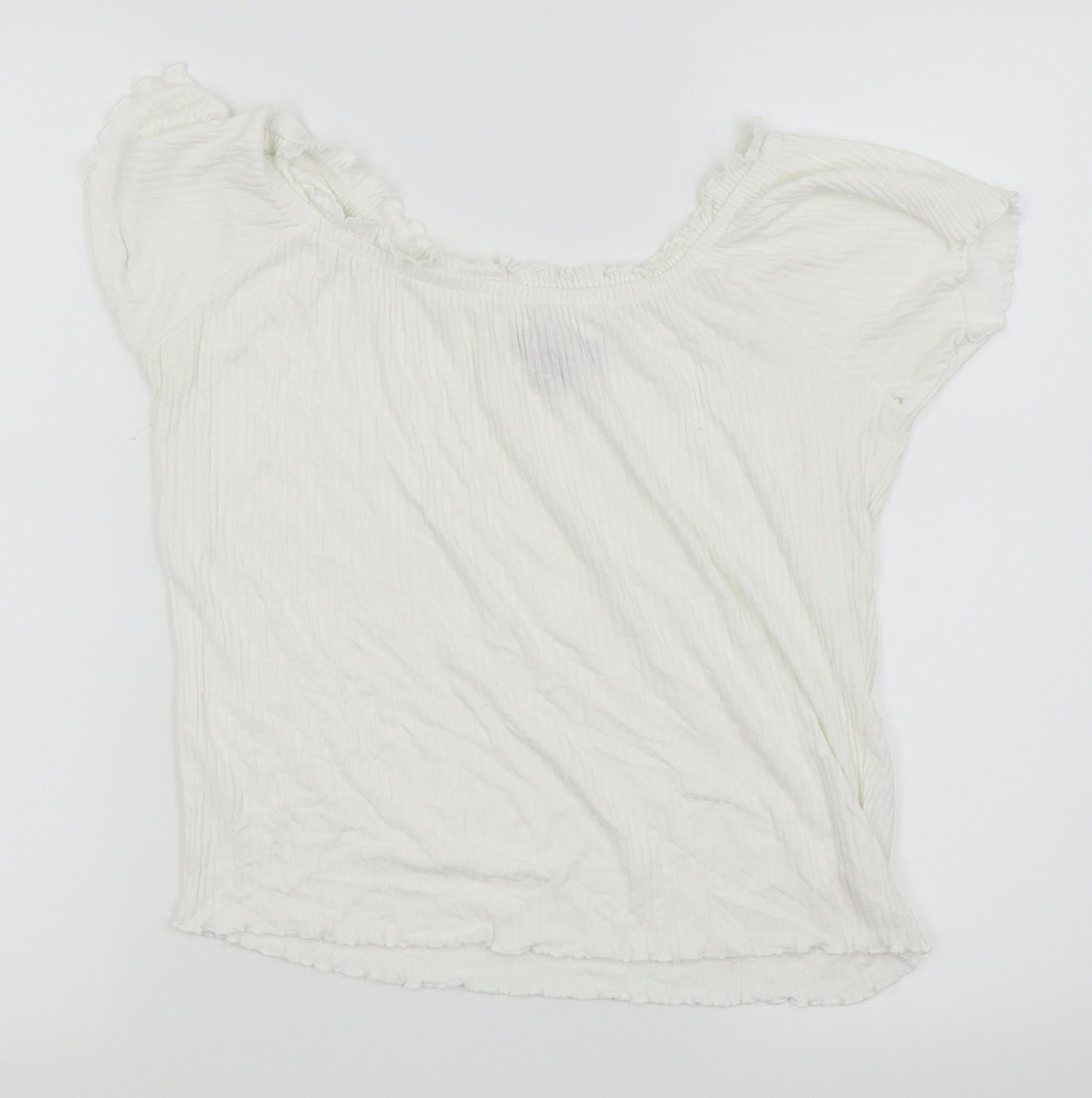 Primark Womens White   Basic T-Shirt Size 20  - crop top