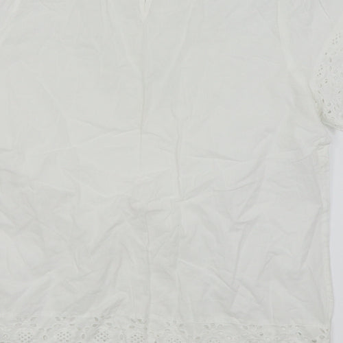 TU women Womens White   Basic T-Shirt Size 14