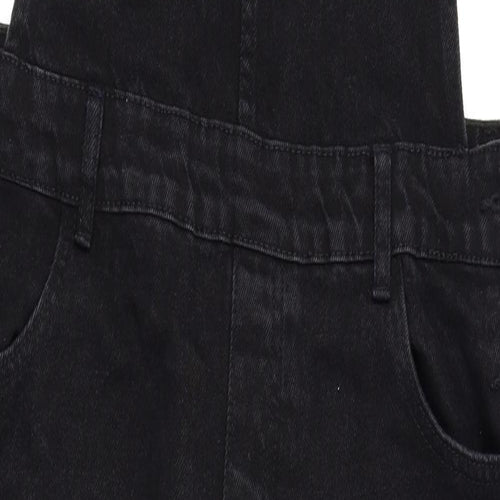 New Look Womens Black   Pinafore/Dungaree Dress  Size 14  - dungarees