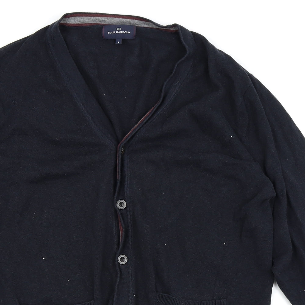 M&S Mens Black   Cardigan Jumper Size L