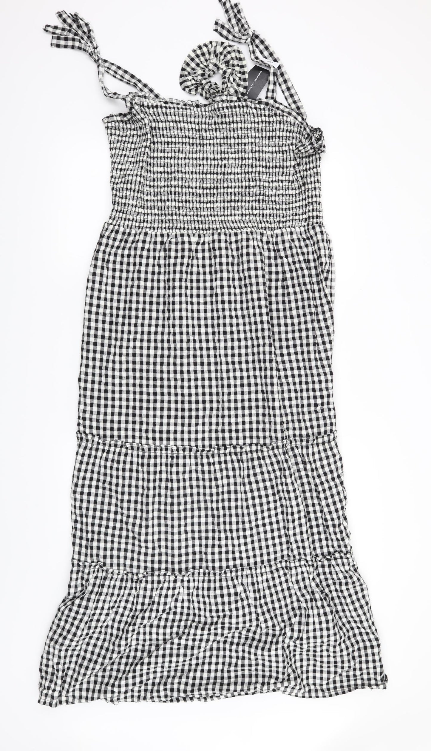 Dorothy Perkins Womens Black Geometric  Maxi  Size 18