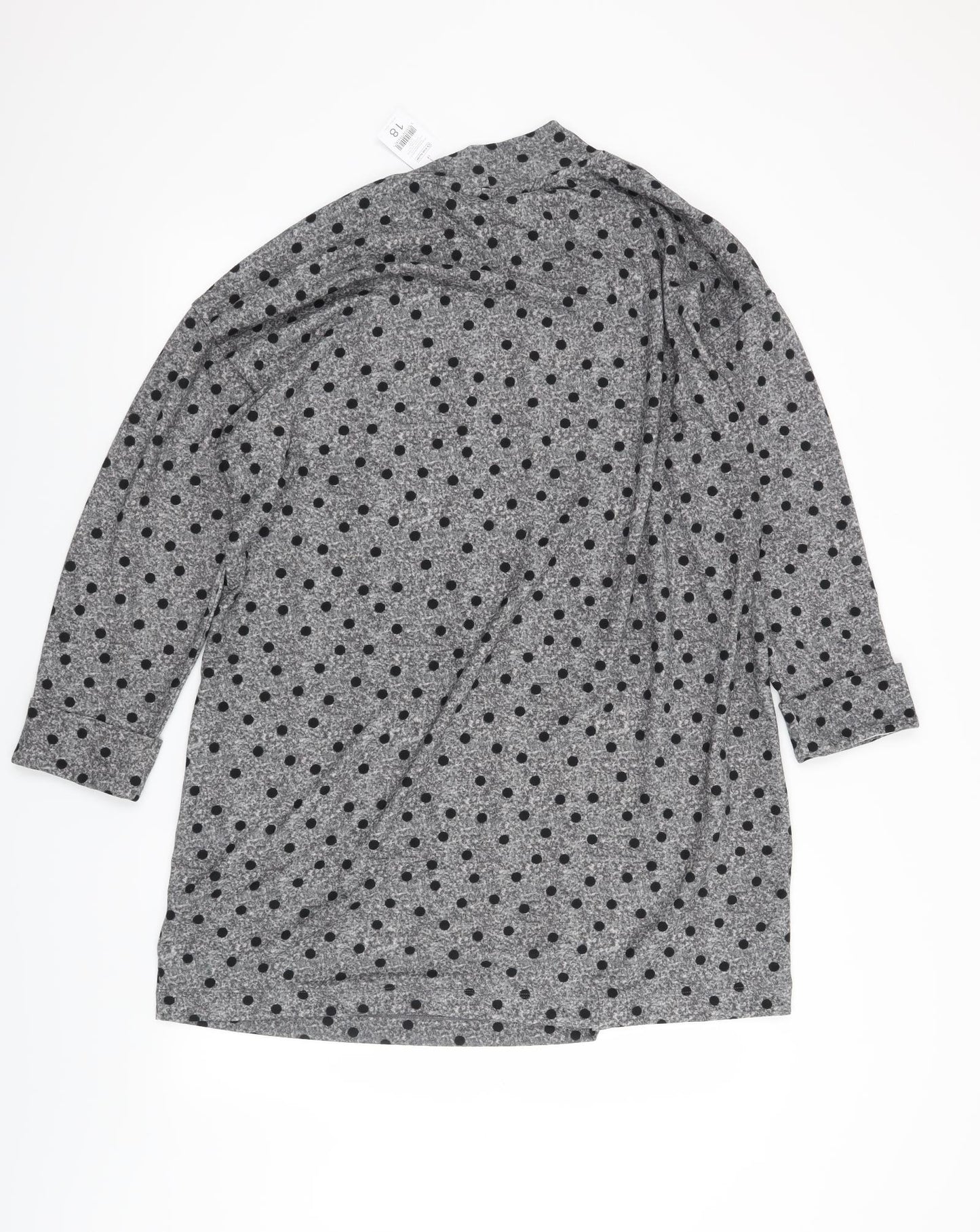 Nutmeg Womens Grey Polka Dot  Jumper Dress  Size 18