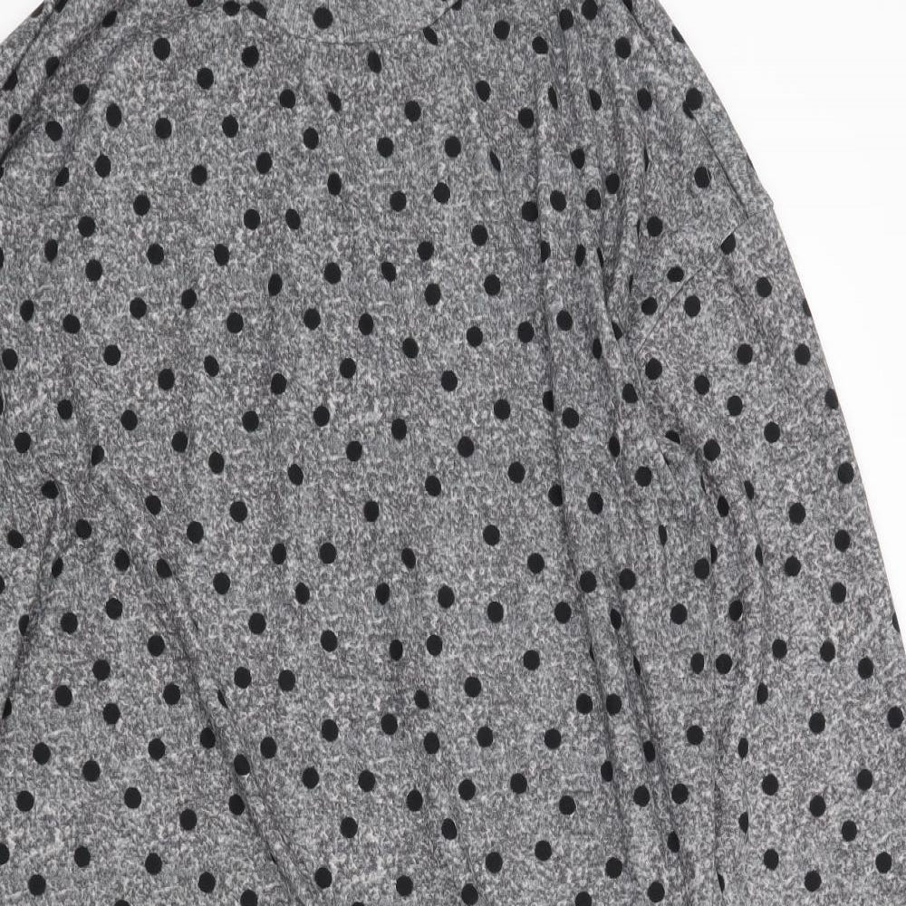 Nutmeg Womens Grey Polka Dot  Jumper Dress  Size 18