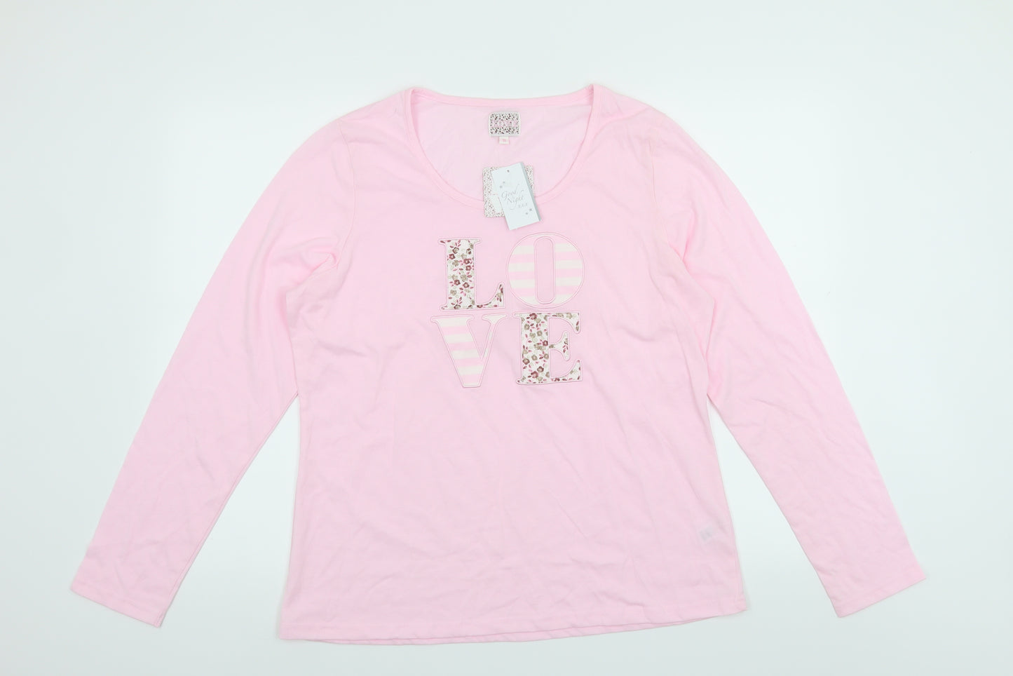 Matalan Womens Pink   Top Pyjama Top Size 18  - LOVE