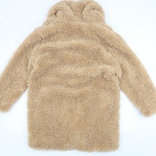 H&M Womens Beige   Overcoat Coat Size M