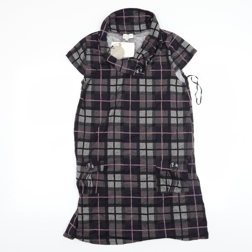 Apricot Womens Grey Check  Jumper Dress  Size 14