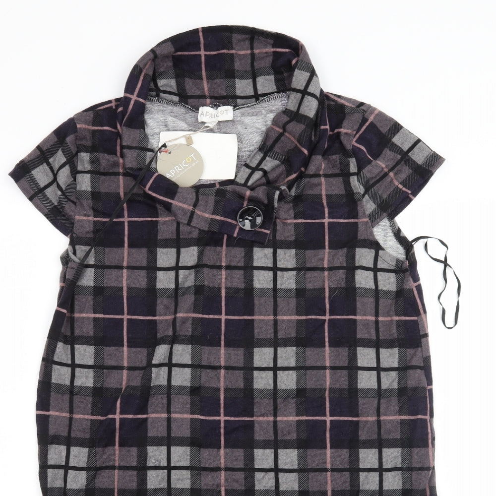 Apricot Womens Grey Check  Jumper Dress  Size 14