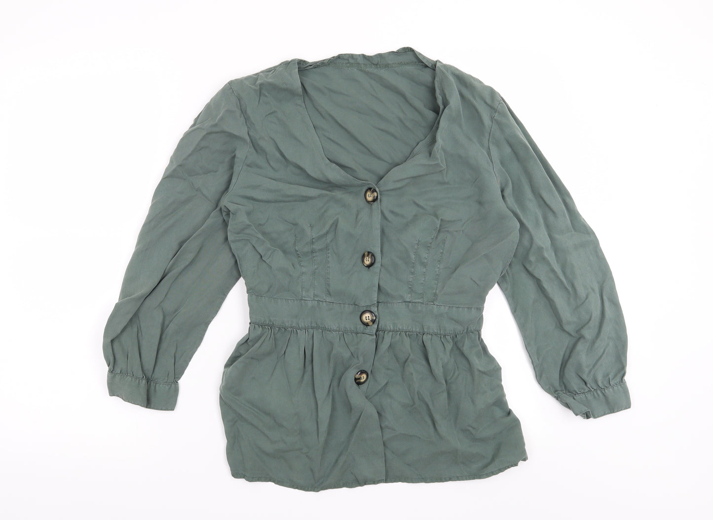 TU Womens Green   Basic Blouse Size 10
