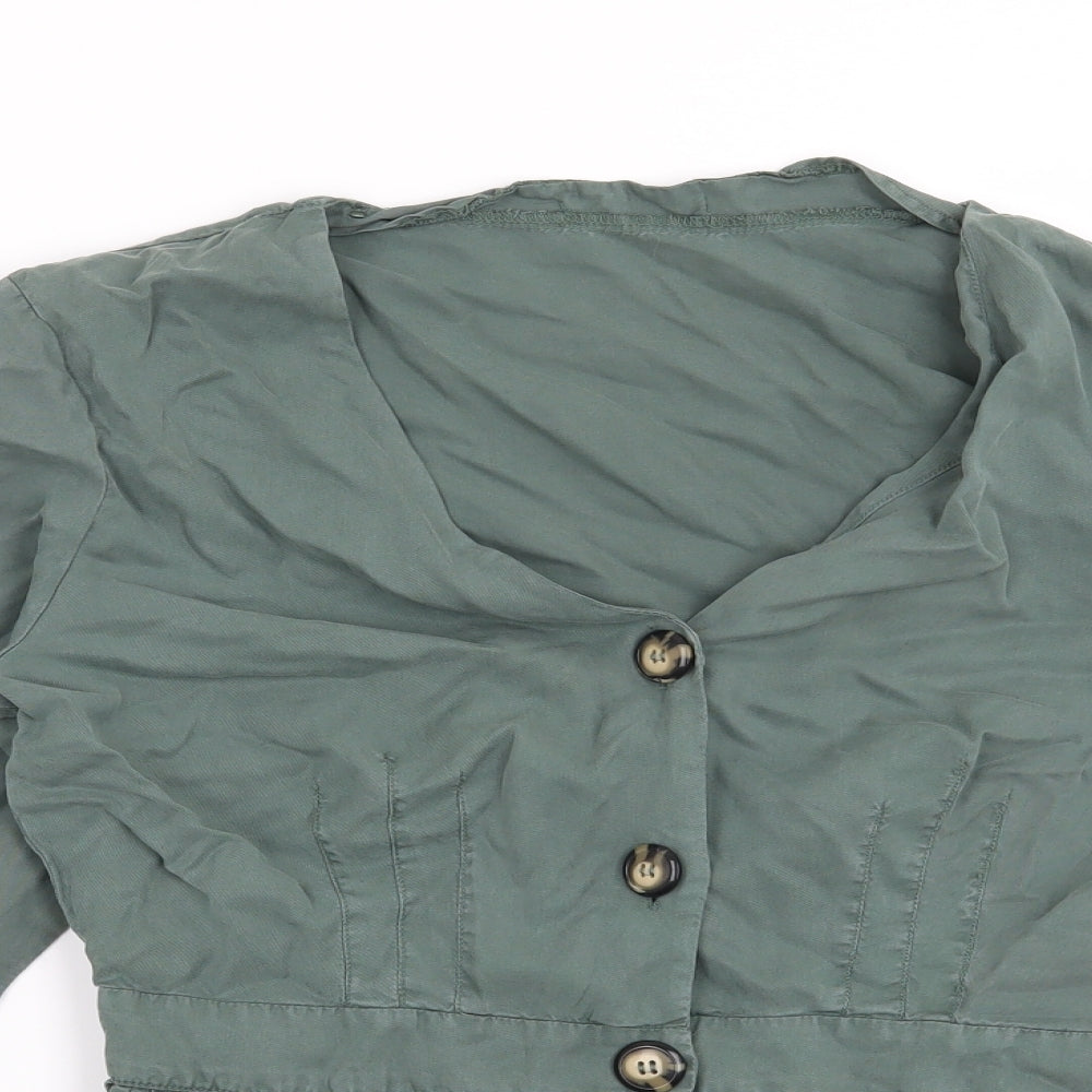 TU Womens Green   Basic Blouse Size 10