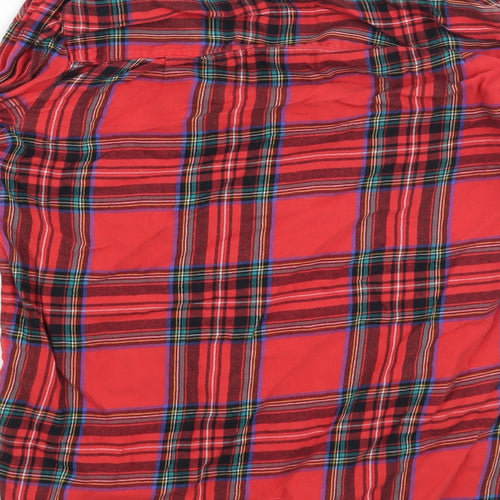 NEXT Womens Red Check  Basic Button-Up Size 8