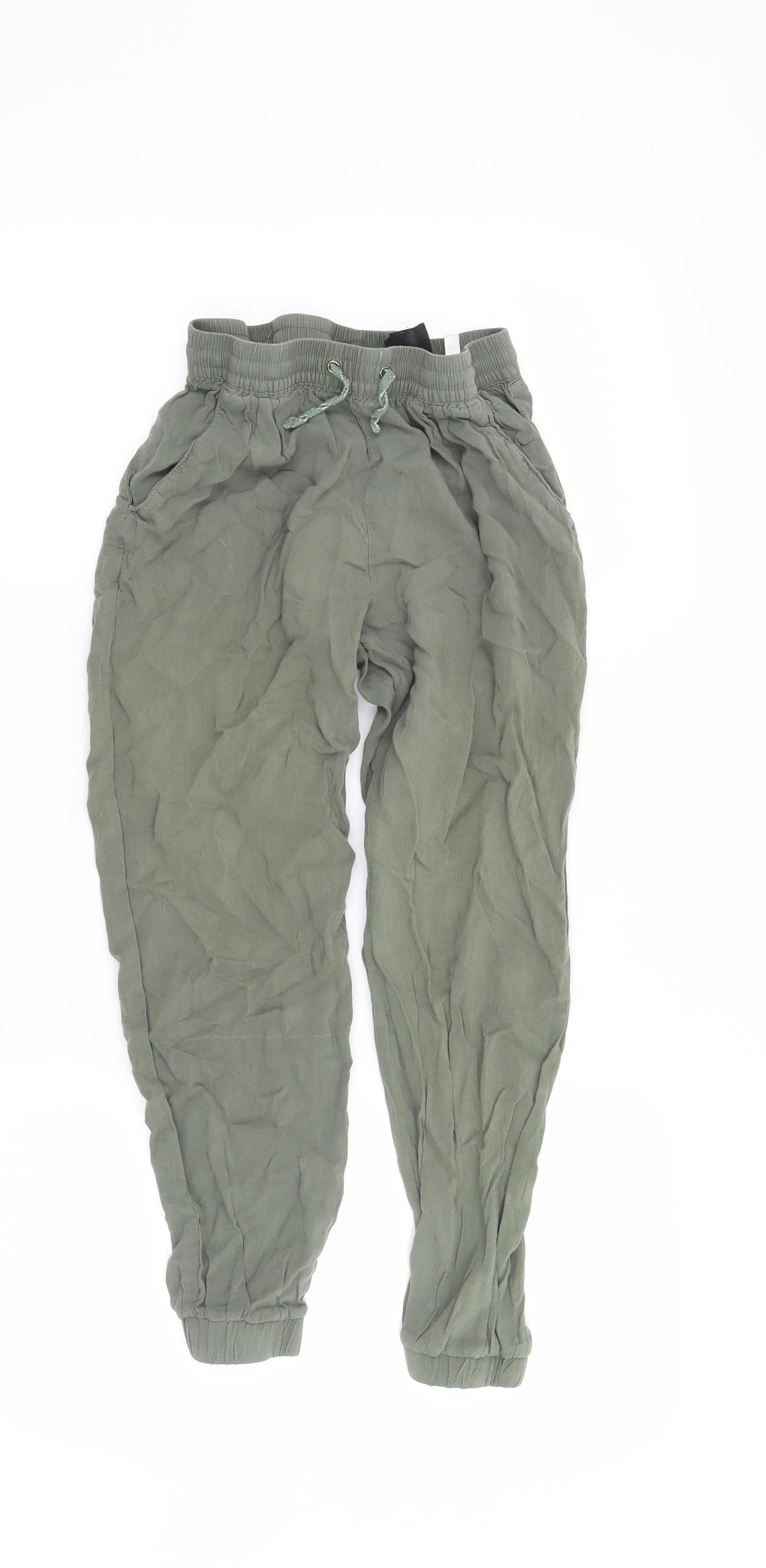 H&M Girls Green   Harem Trousers Size 11 Years