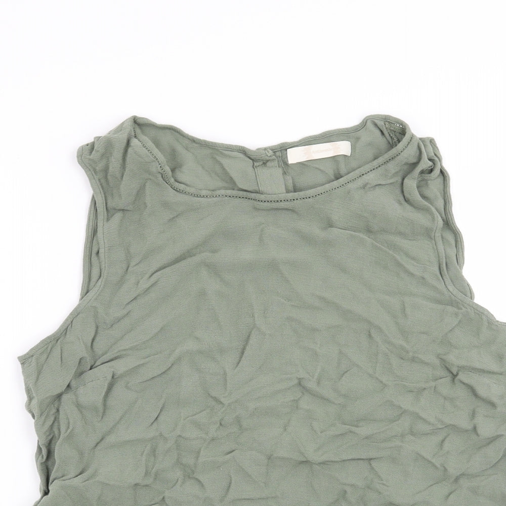 BHS Womens Green Floral  Basic Blouse Size 16