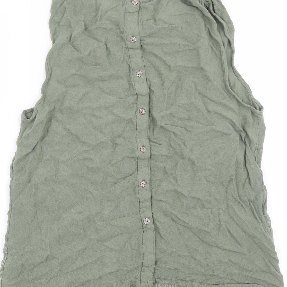 BHS Womens Green Floral  Basic Blouse Size 16