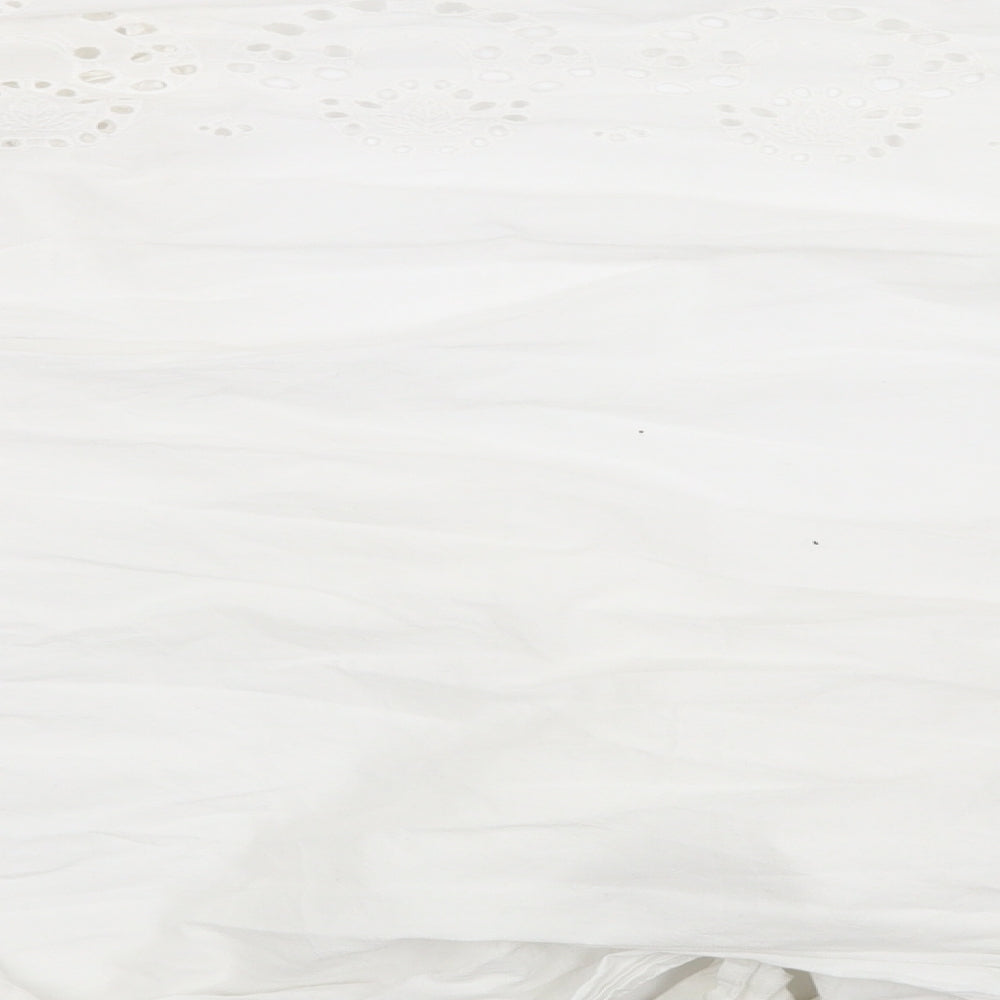 Savannah Miller Womens White Floral  Basic Blouse Size 16