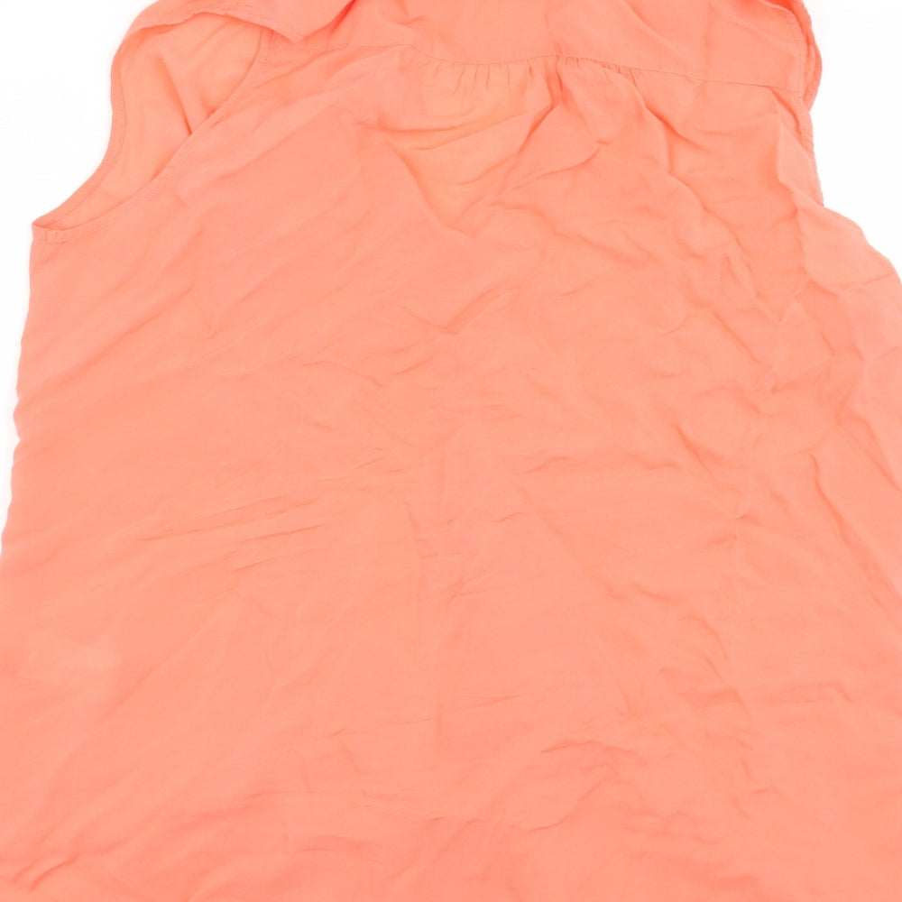 H&M Womens Orange   Basic Button-Up Size M