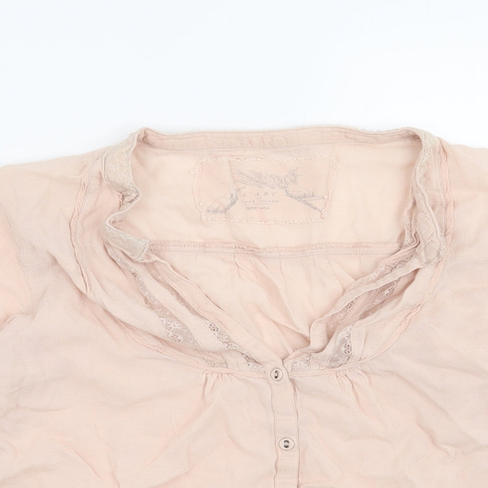 River Island Womens Pink   Basic Button-Up Size 10