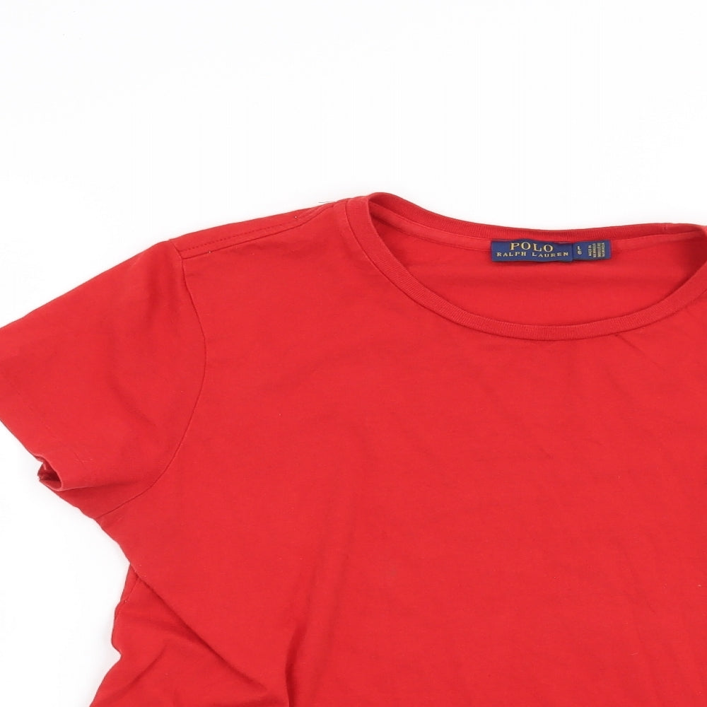Polo Ralph Lauren Womens Red   Basic T-Shirt Size L