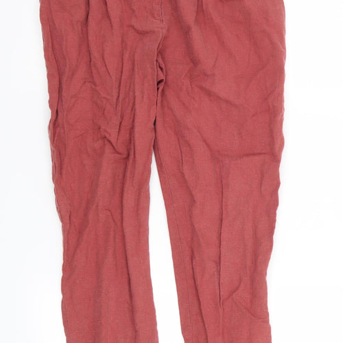 New Look Womens Red   Trousers  Size 12 L26 in