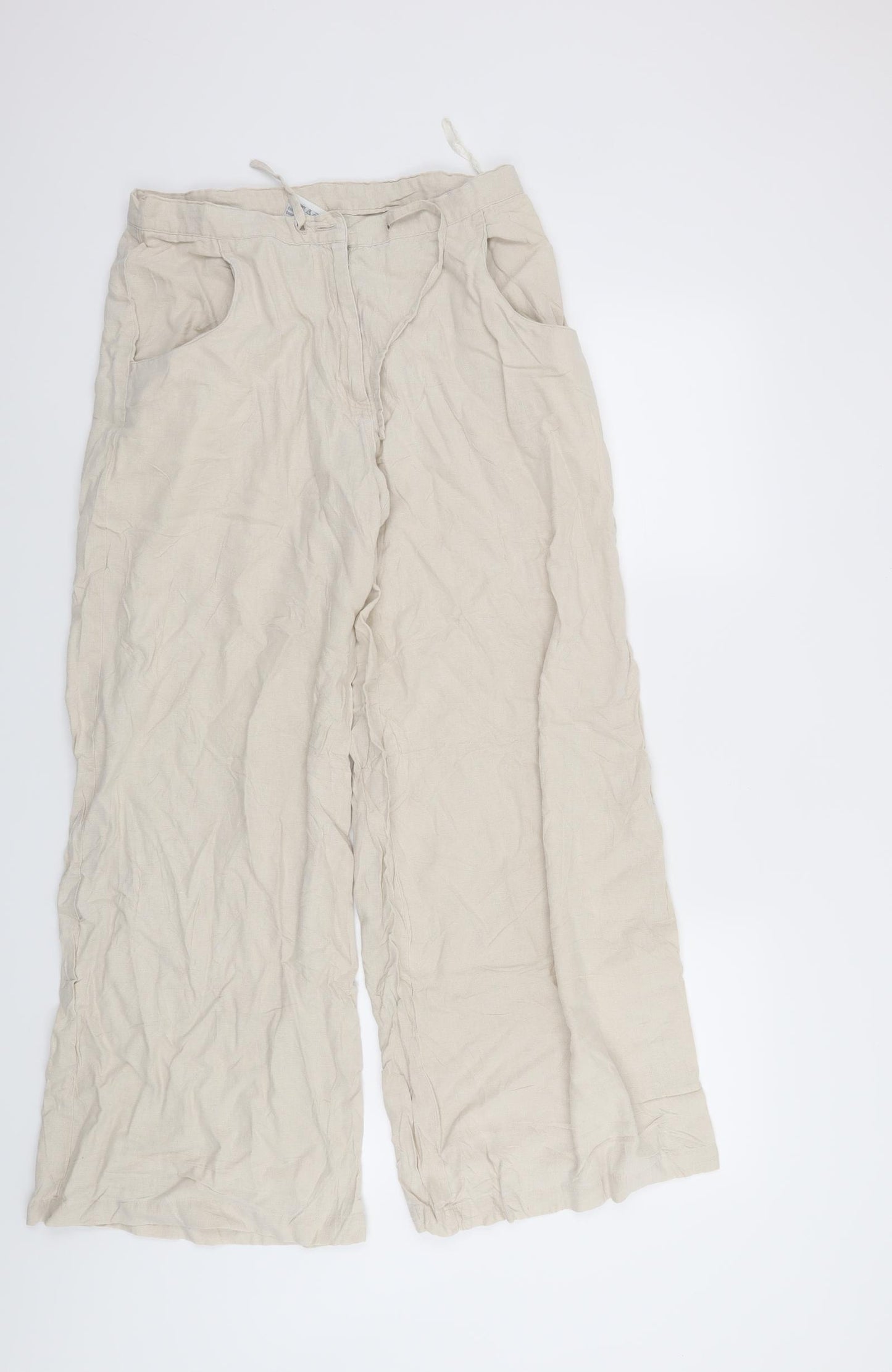 Preworn Womens Beige   Trousers  Size 12 L28 in