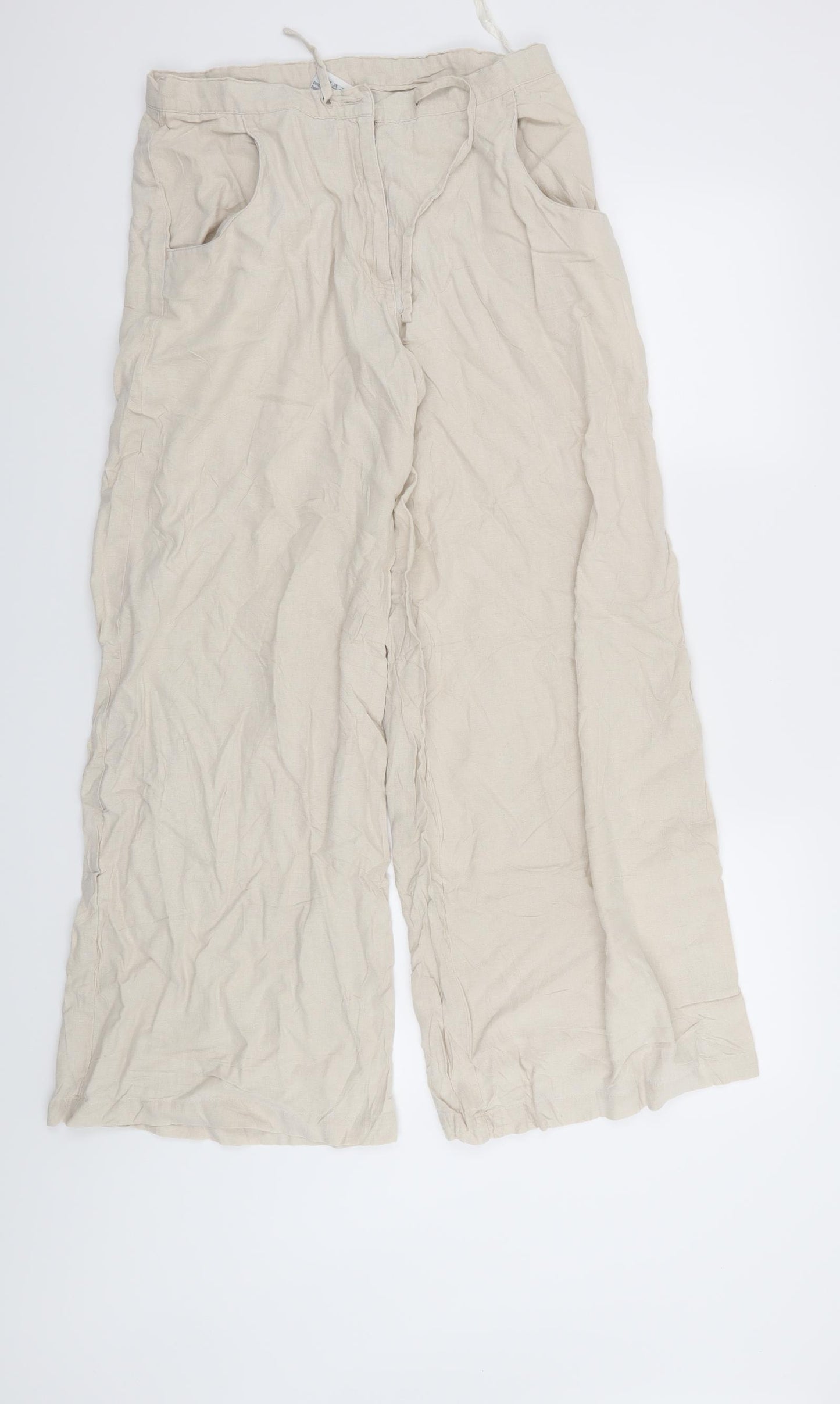 Preworn Womens Beige   Trousers  Size 12 L28 in
