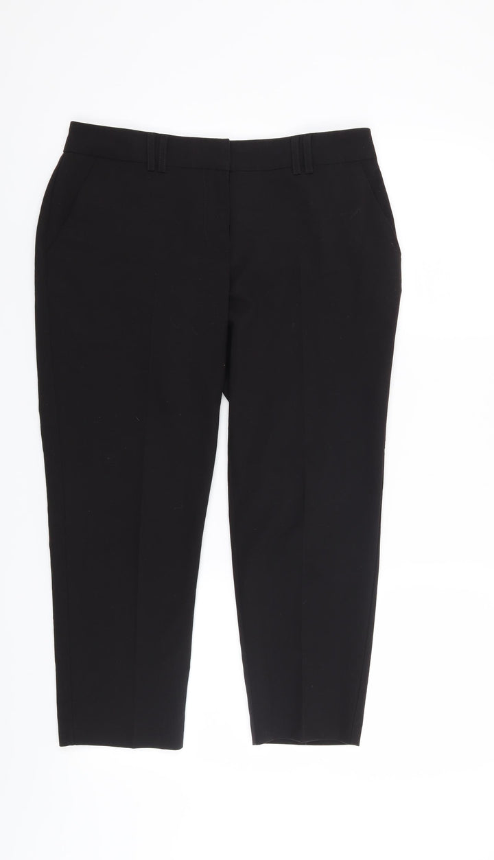Dorothy Perkins Womens Black   Cropped Trousers Size 8 L22 in