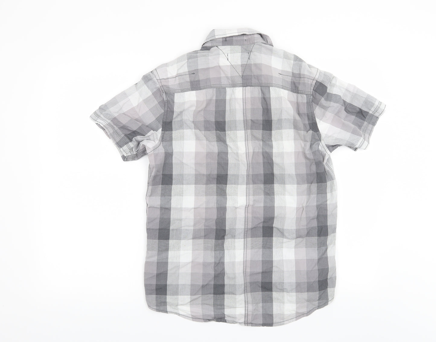 Burton Mens Grey Check   Button-Up Size S