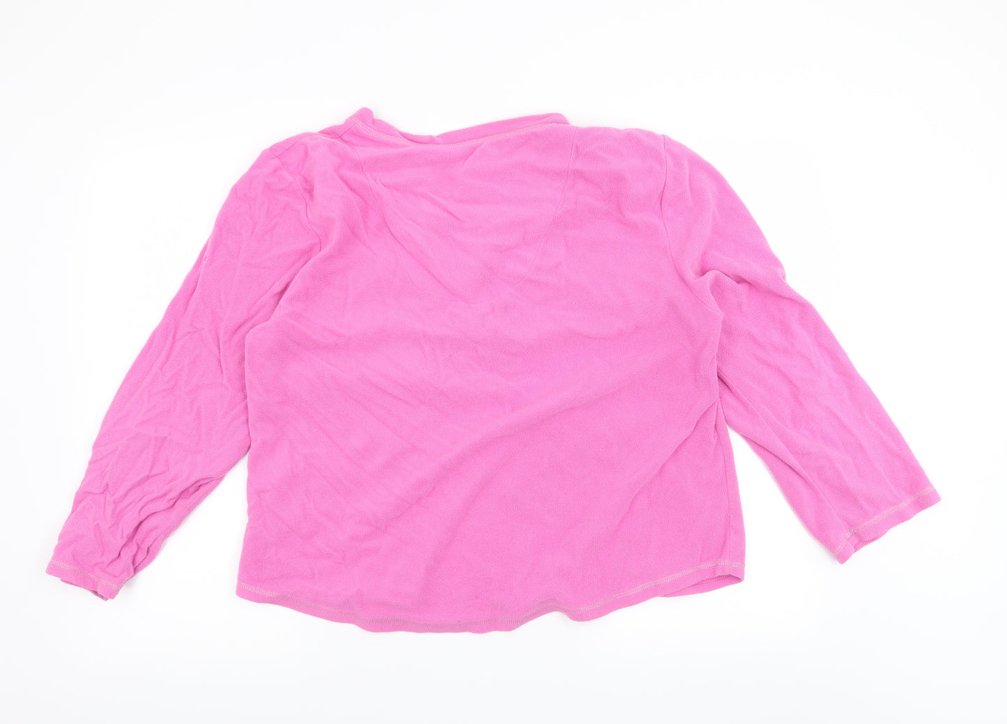 Secret Possesions Womens Pink Solid  Top Pyjama Top Size 16