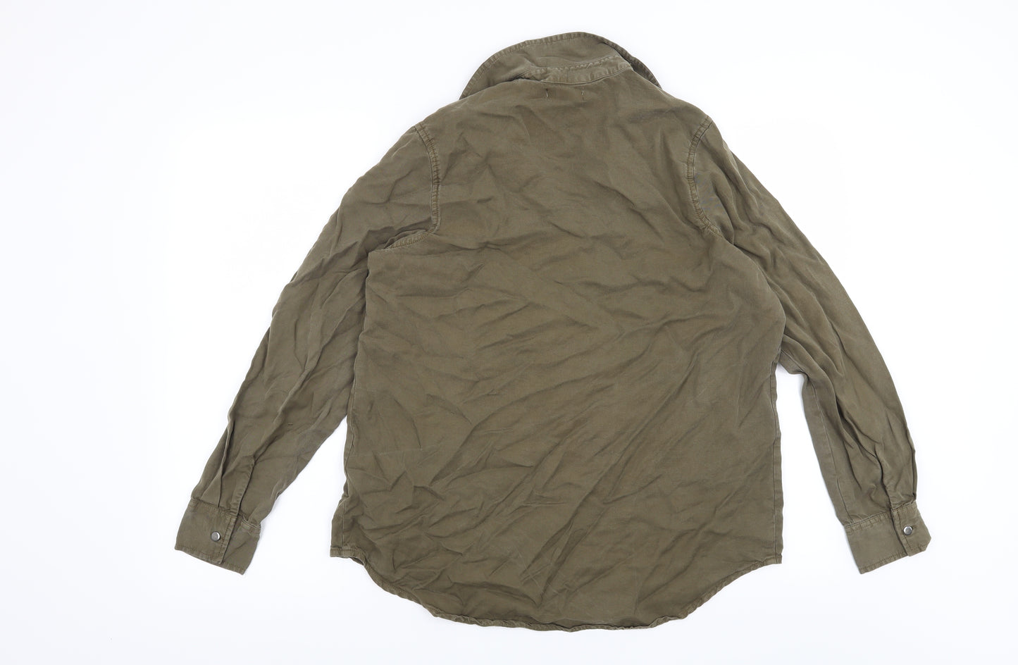 Papaya Womens Green   Basic Button-Up Size 10  - butterflies