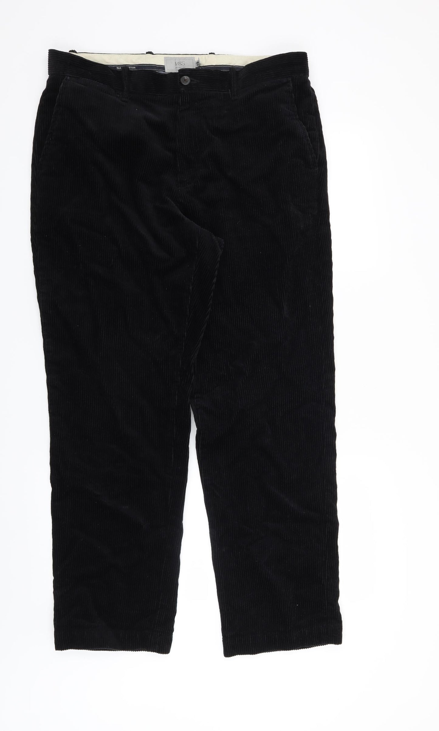 Marks and Spencer Mens Black   Trousers  Size 34 in L29 in