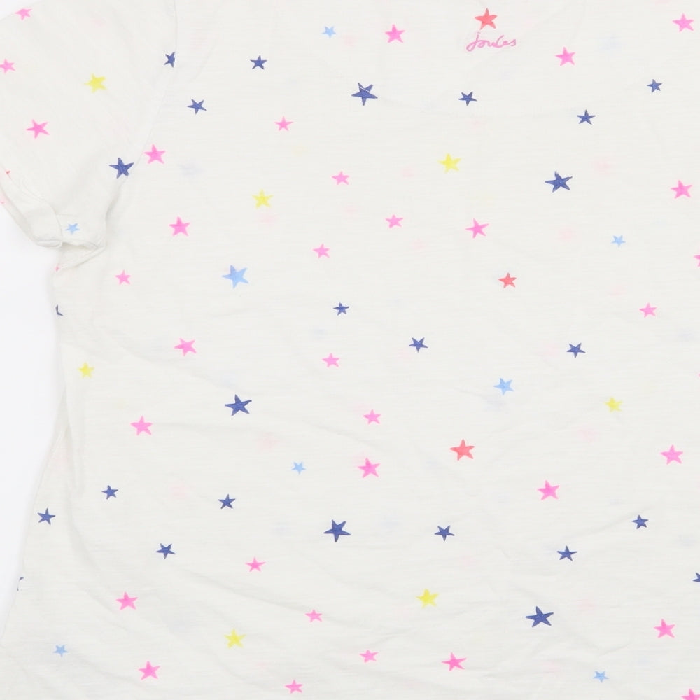 Joules Womens White   Basic T-Shirt Size 14  - Stars