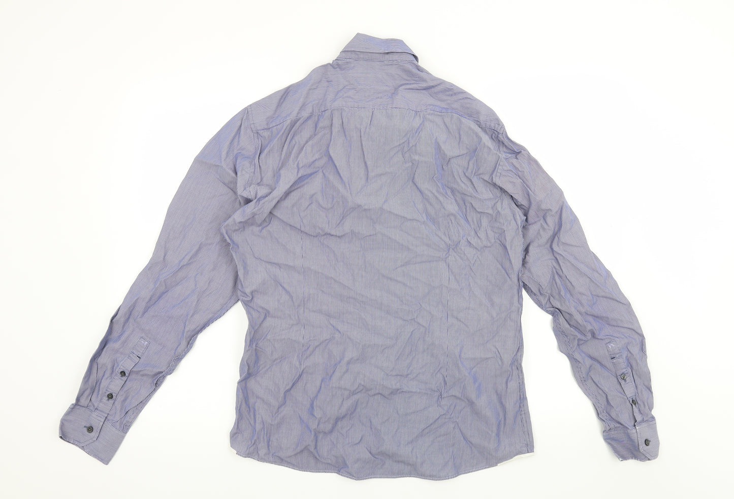 Limited Collection Mens Blue Striped   Dress Shirt Size 15.5