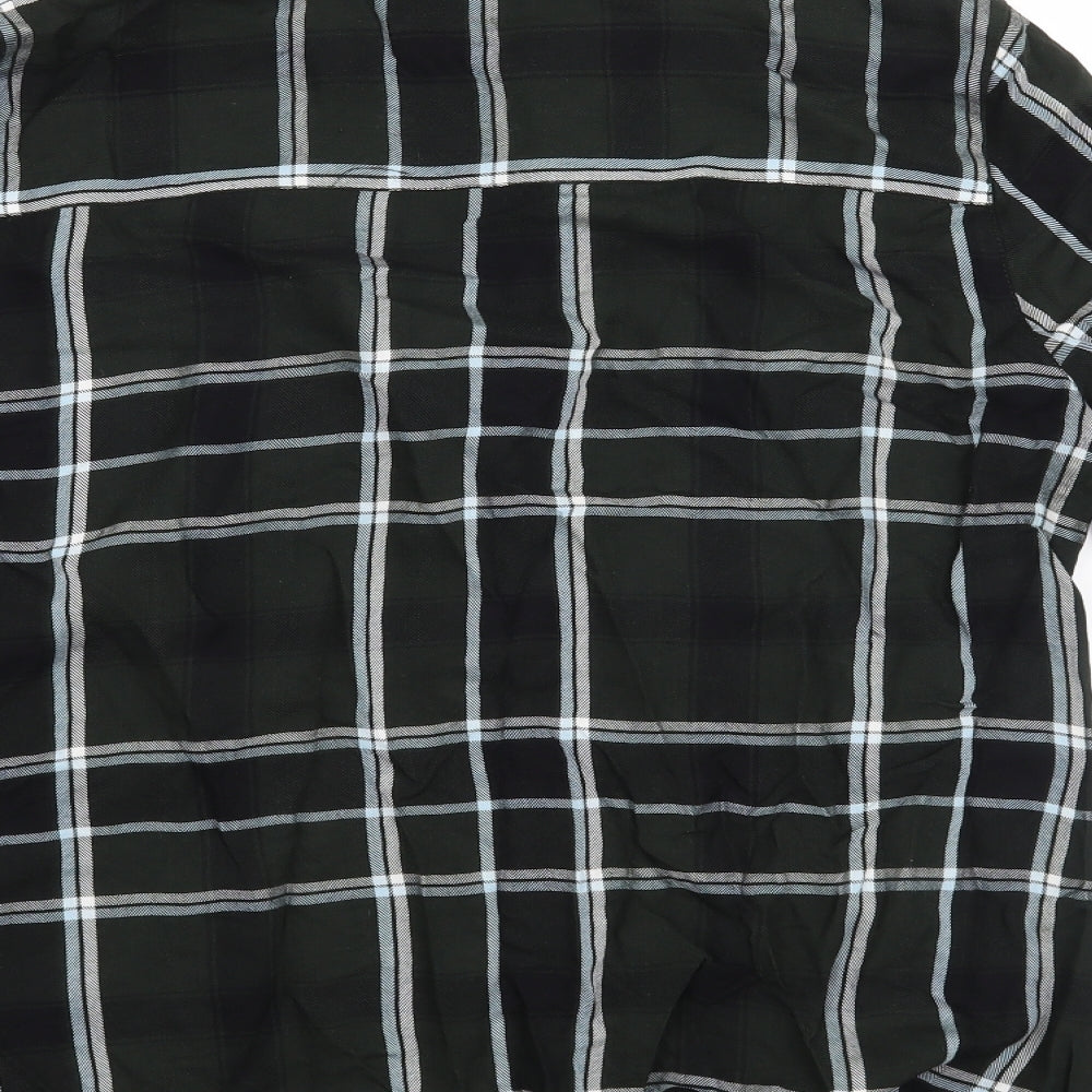 Dorothy Perkins Womens Green Check  Basic Button-Up Size 14