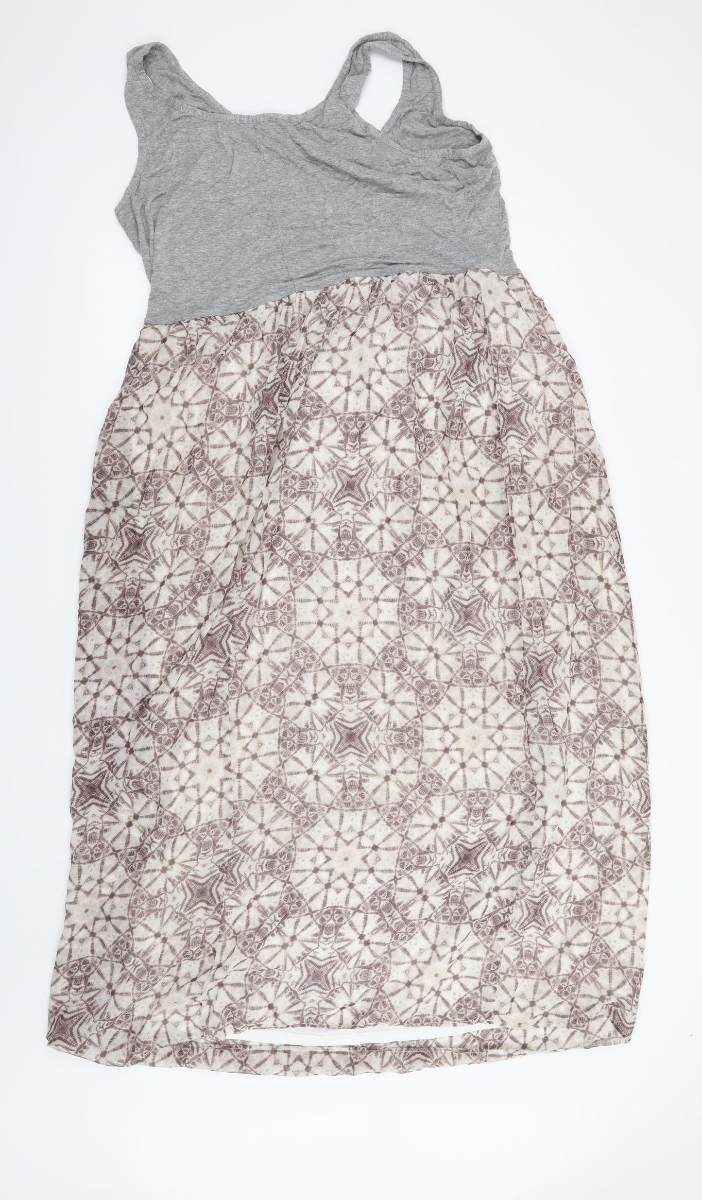 George Womens Beige Geometric  Maxi  Size 18