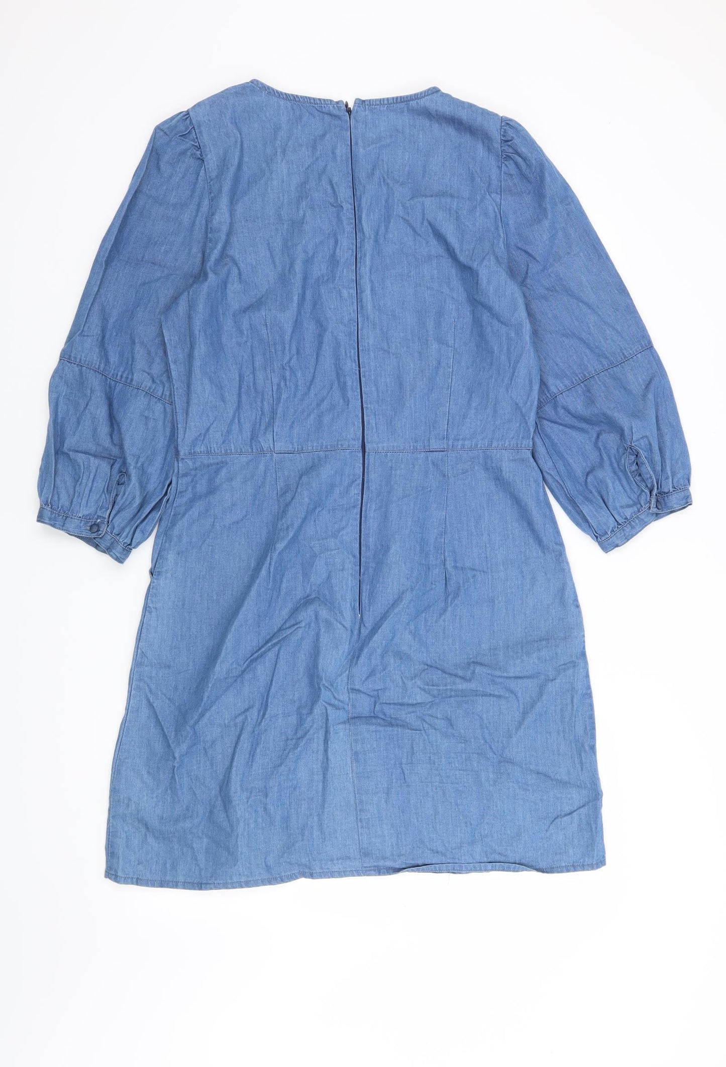 Warehouse Womens Blue   Fit & Flare  Size 14